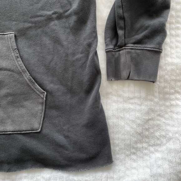Aerie Oversized Broken-In Hoodie Gray Fleece Cozy Pullover Womens Size XL - Picture 4 of 12